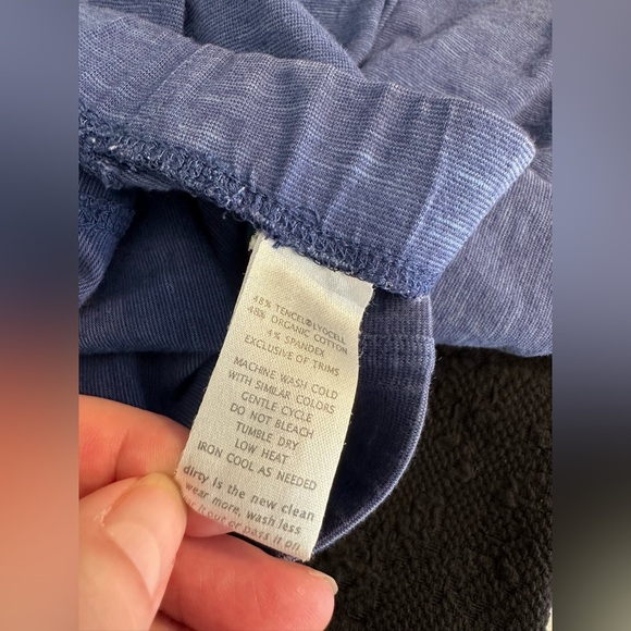 HORNY TOAD&CO ChaChaCha Skirt Blue Shadow A-Line Fluted Organic Cotton Knit - Picture 8 of 11